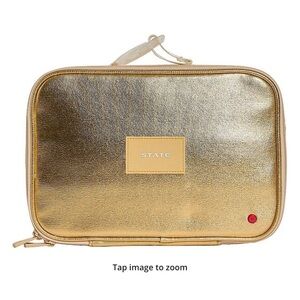 NWT STATE Metallic Gold lunch box